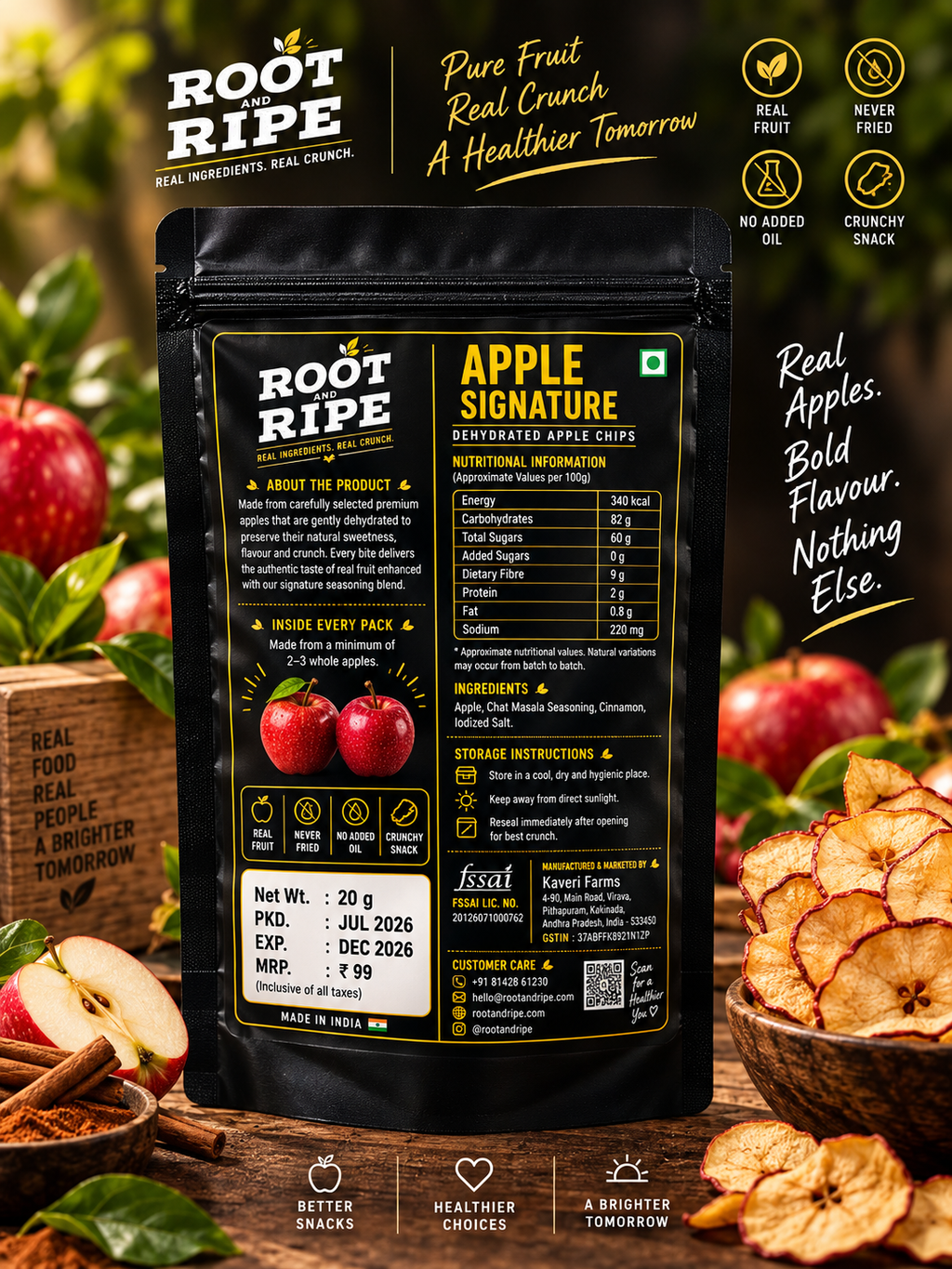 Root & Ripe Apple Signature Fruit Chips