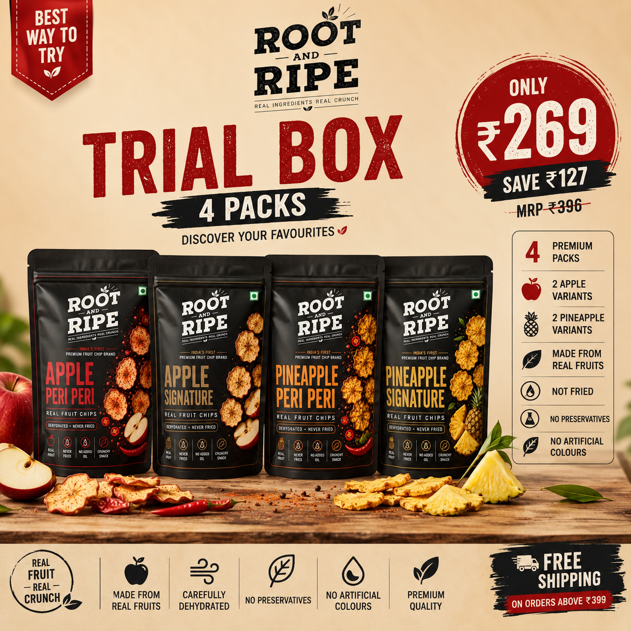 Root and Ripe Trial Box (4 Packs)