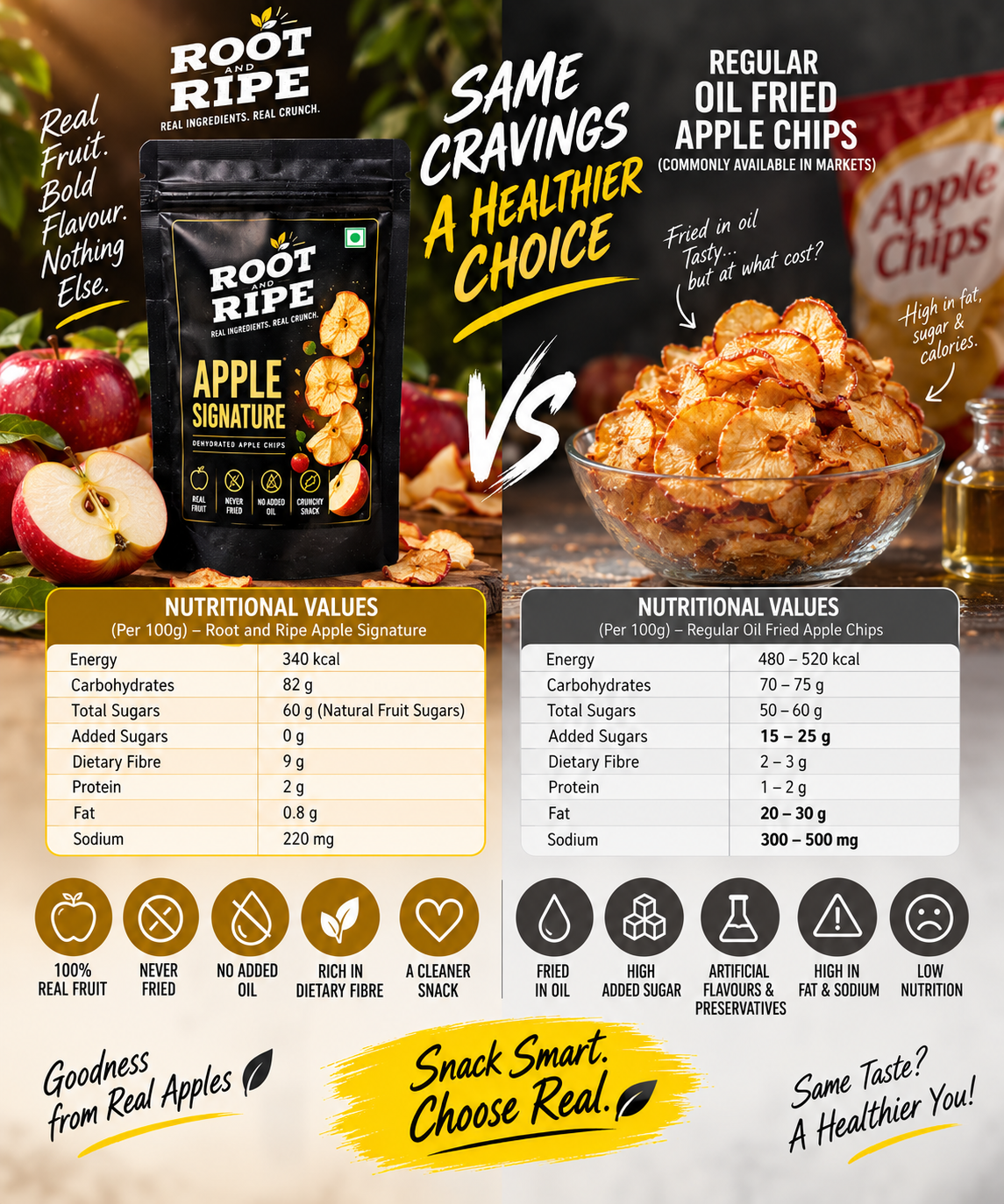 Root & Ripe Apple Signature Fruit Chips