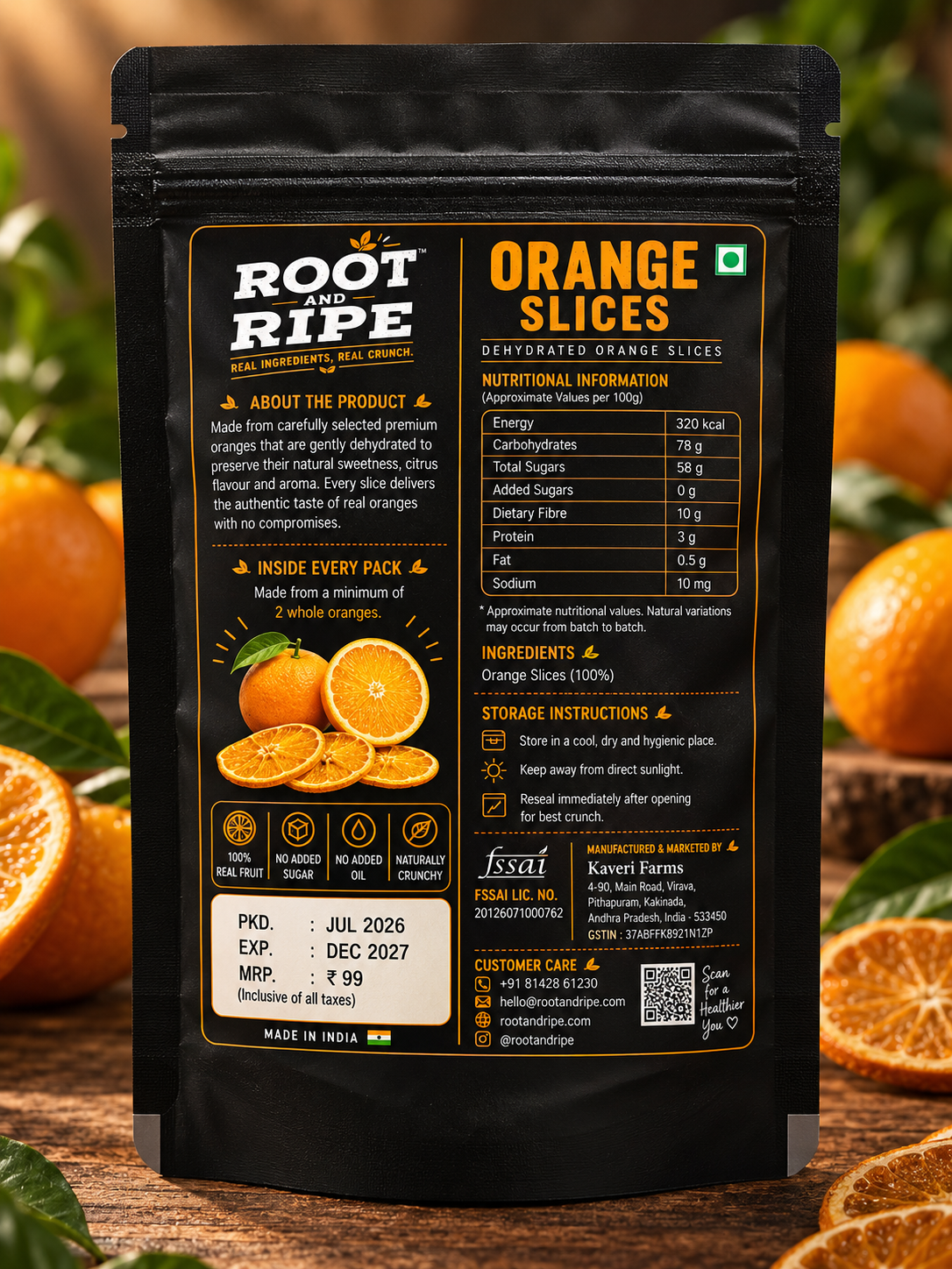 Root & Ripe Dehydrated Orange Slices
