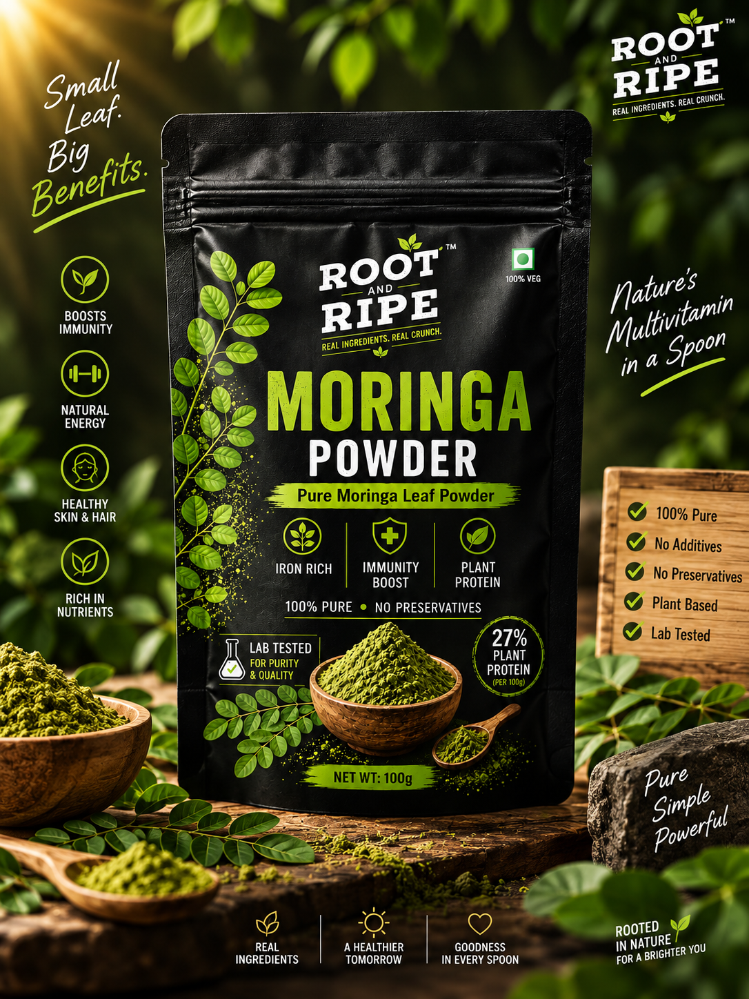 Moringa Powder – 100g Pouch