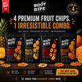 Root & Ripe Fruit Chips Discovery Combo – Assorted Flavours, Real Fruit, No Preservatives, 4 Packs